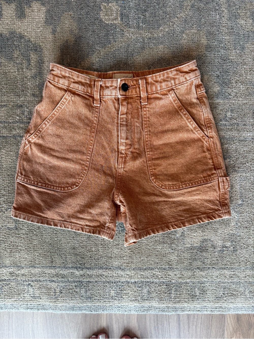 Universal Thread Women's Cargo Shorts in Rust Orange
